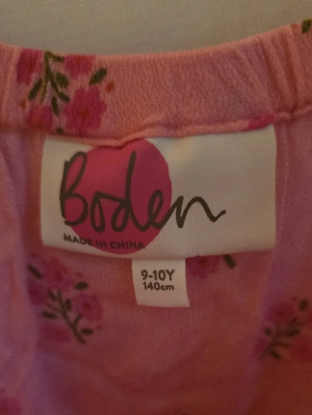 Boden Pink Floral Cami Romper with Contrast Trim